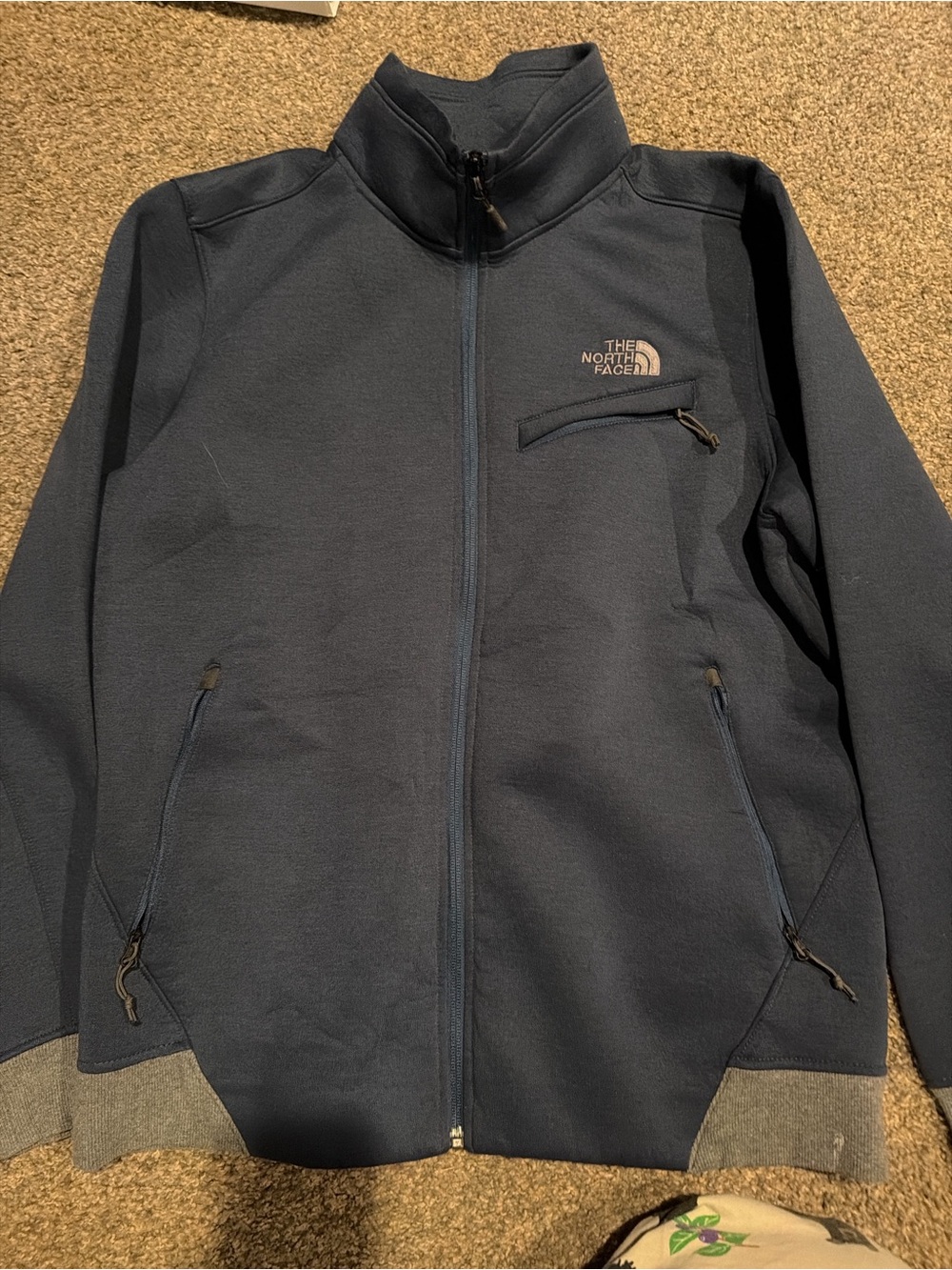The North Face Men's Zip-Up Fleece Jacket in Dark Blue